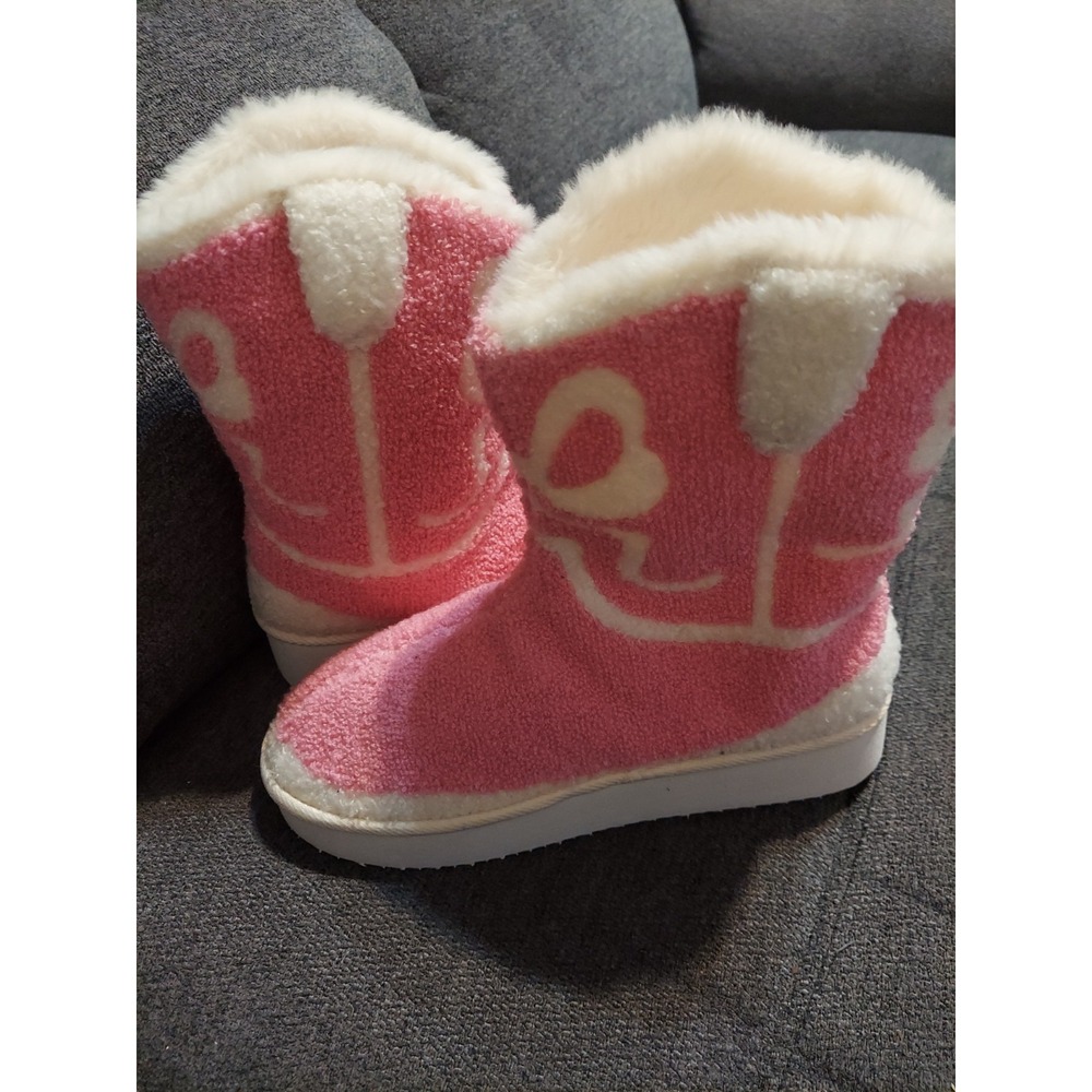 Pink Lily Slippers Women's US NWOT Size 9 Cowboy Boot Slippers Cable Knit Shoes - Picture 6 of 10
